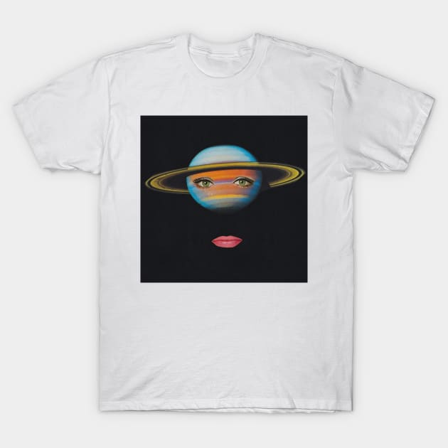 Saturn face T-Shirt by Mariano Peccinetti 